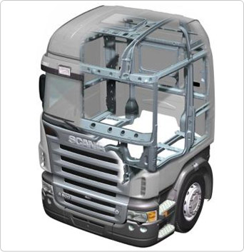 Estructura de la cabina Setra MultiClass 400